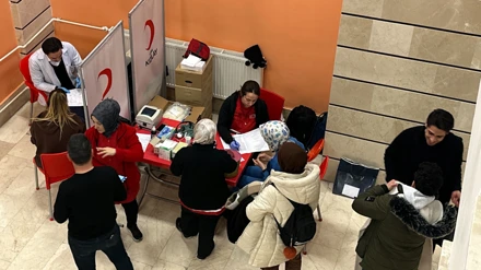 Selçuk Üniversitesi Güzel Sanatlar Fakültesi öğrencilerinden kan bağışı